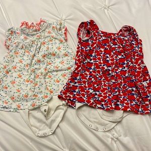 2 Petit bateau dresses size 6m